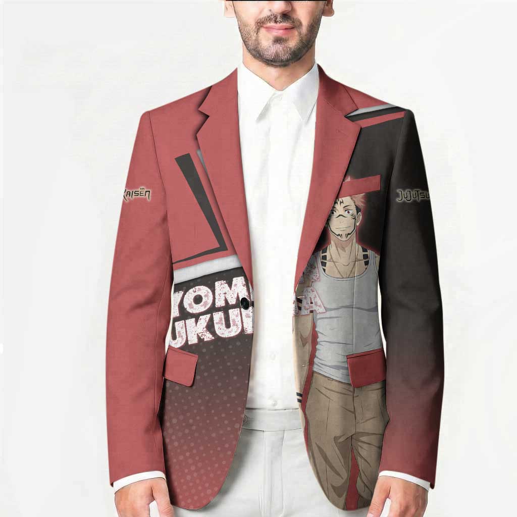 Ryomen Sukuna Blazer Grunge Anime Poster Style