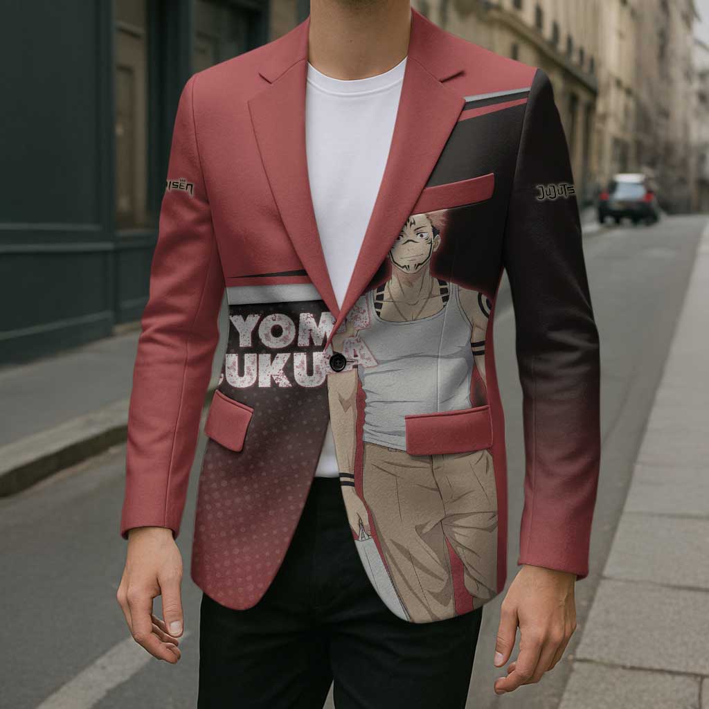 Ryomen Sukuna Blazer Grunge Anime Poster Style