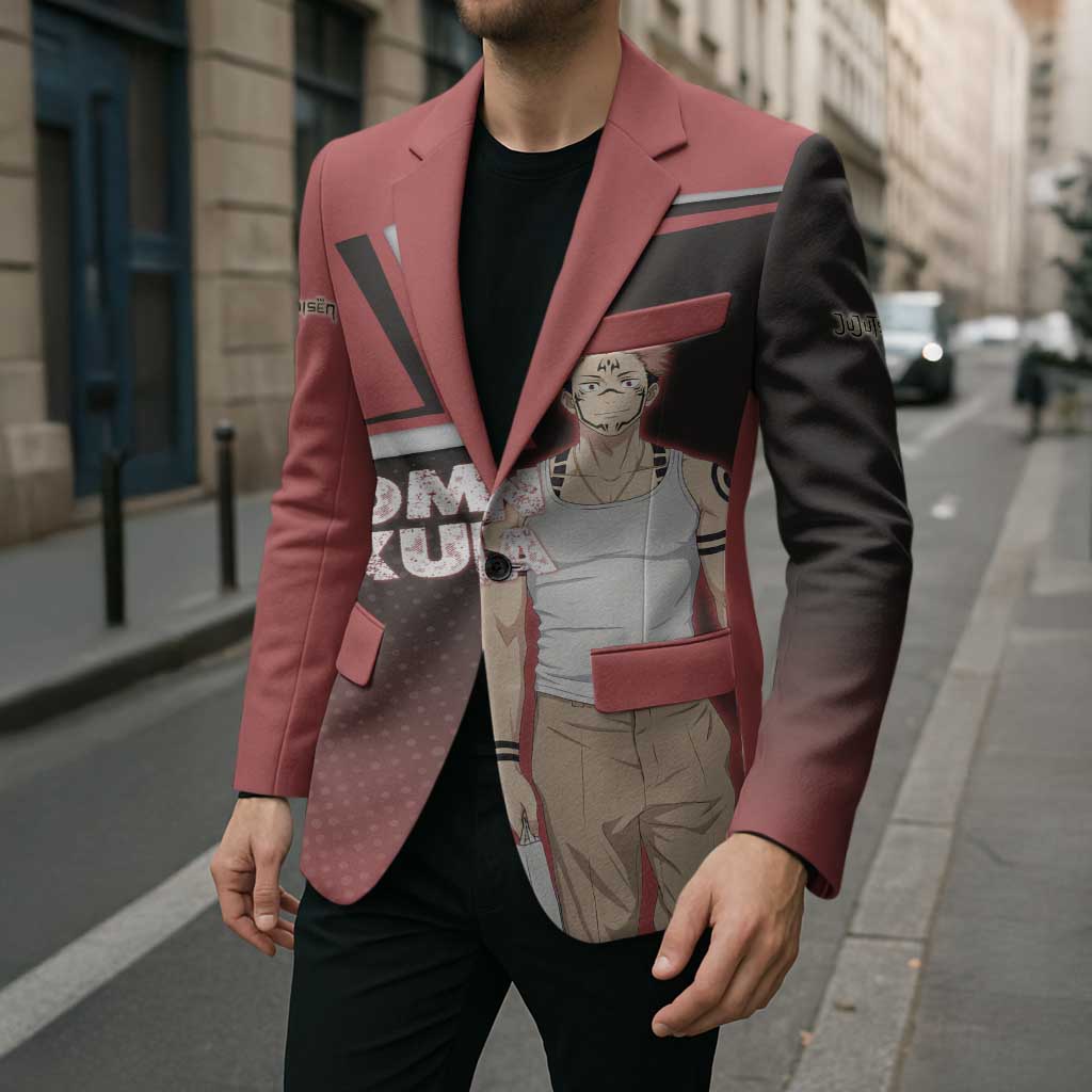 Ryomen Sukuna Blazer Grunge Anime Poster Style