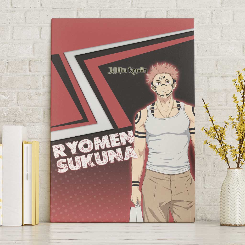 Ryomen Sukuna Canvas Wall Art Grunge Anime Poster Style