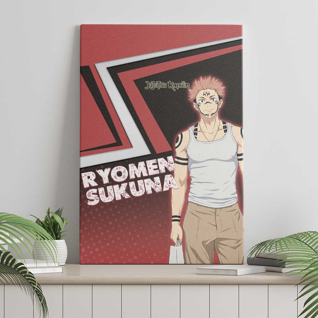 Ryomen Sukuna Canvas Wall Art Grunge Anime Poster Style