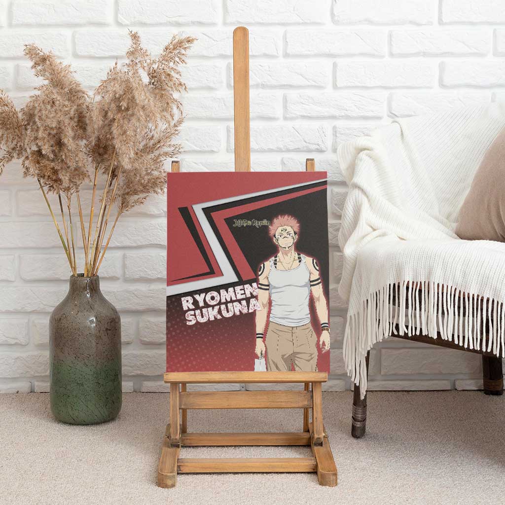 Ryomen Sukuna Canvas Wall Art Grunge Anime Poster Style