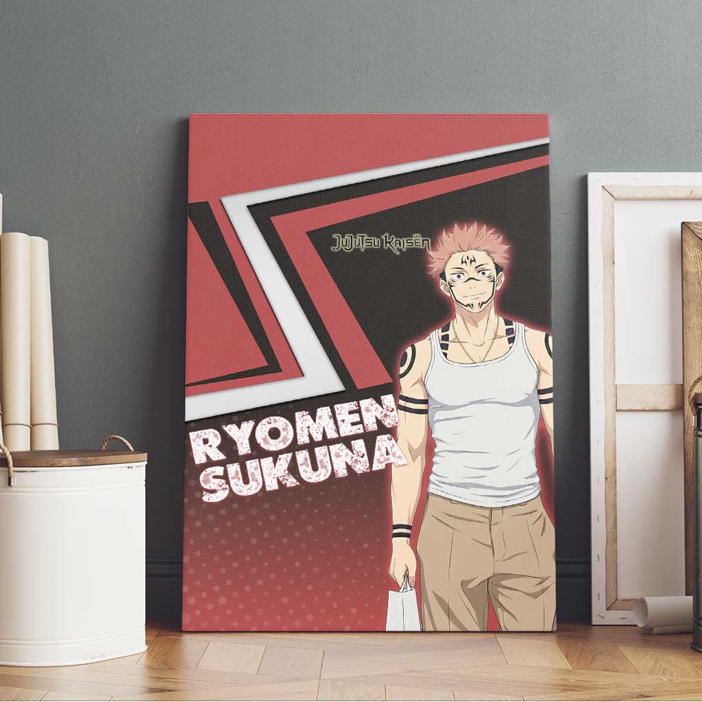 Ryomen Sukuna Canvas Wall Art Grunge Anime Poster Style