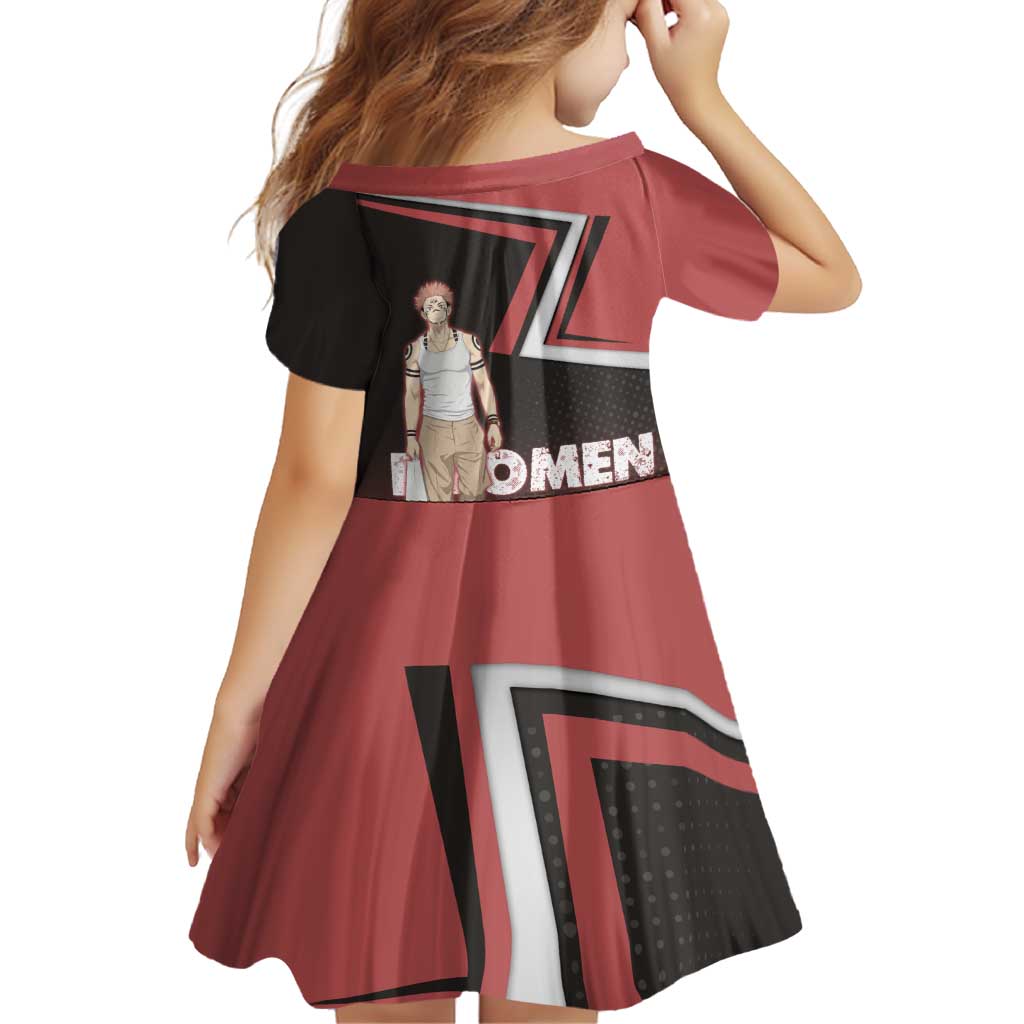 Ryomen Sukuna Family Matching Tank Maxi Dress and Hawaiian Shirt Grunge Anime Poster Style