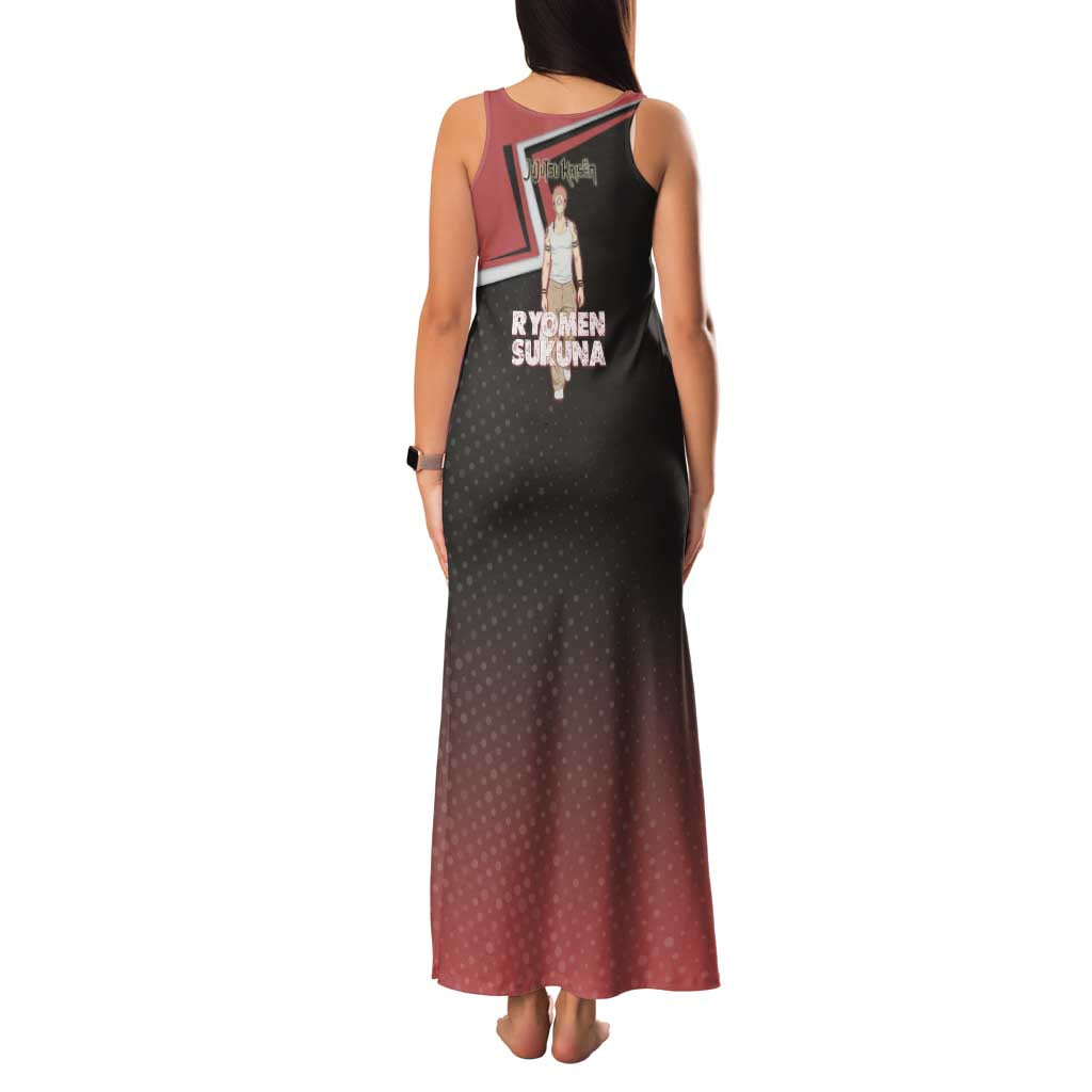 Ryomen Sukuna Family Matching Tank Maxi Dress and Hawaiian Shirt Grunge Anime Poster Style