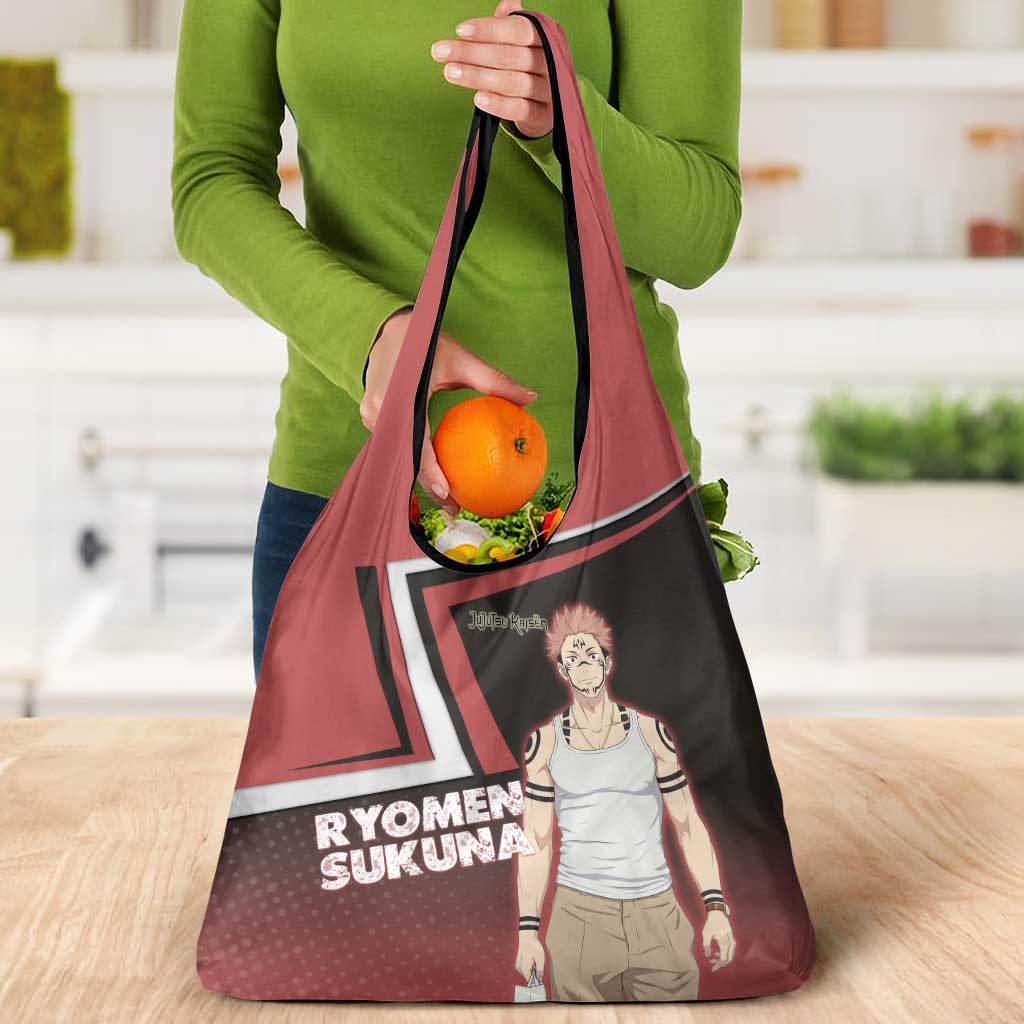 Ryomen Sukuna Grocery Bag Grunge Anime Poster Style