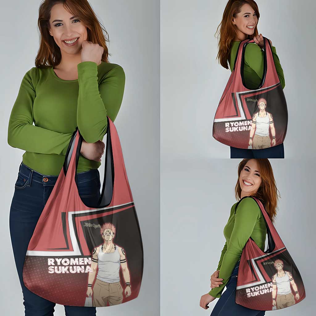 Ryomen Sukuna Grocery Bag Grunge Anime Poster Style