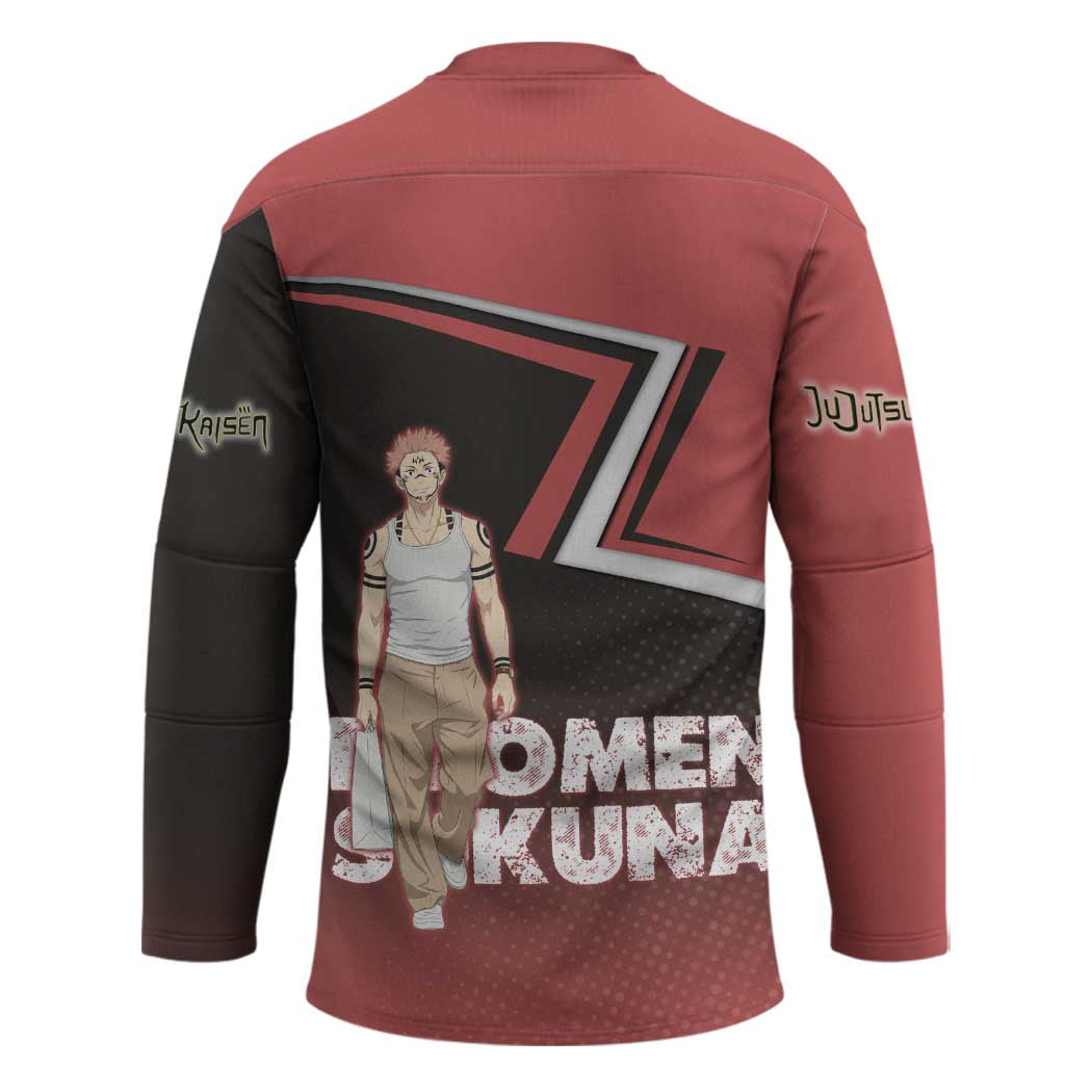 Ryomen Sukuna Hockey Jersey Grunge Anime Poster Style