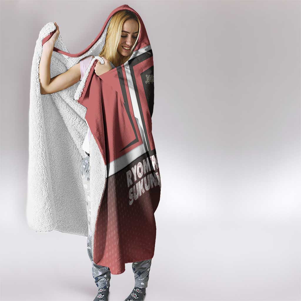 Ryomen Sukuna Hooded Blanket Grunge Anime Poster Style