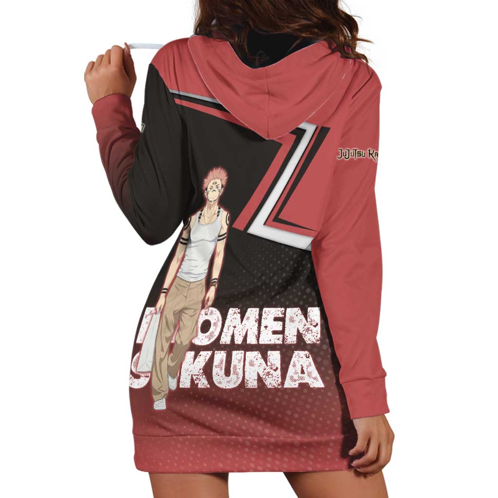 Ryomen Sukuna Hoodie Dress Grunge Anime Poster Style