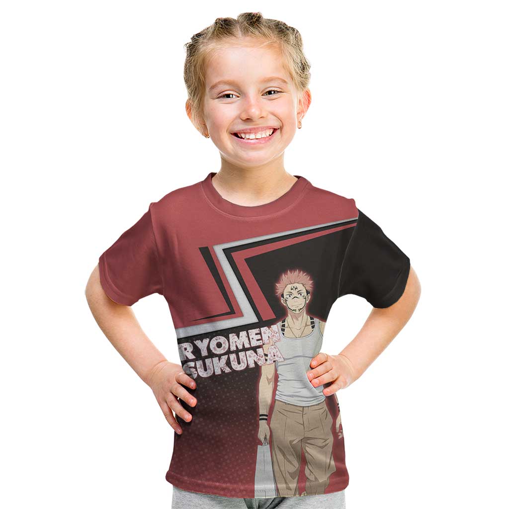 Ryomen Sukuna Kid T Shirt Grunge Anime Poster Style