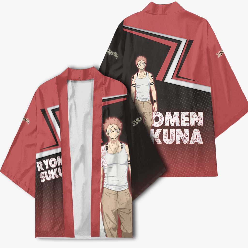 Ryomen Sukuna Kimono Grunge Anime Poster Style