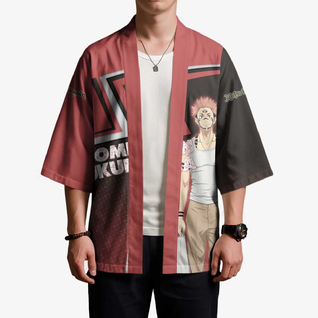 Ryomen Sukuna Kimono Grunge Anime Poster Style