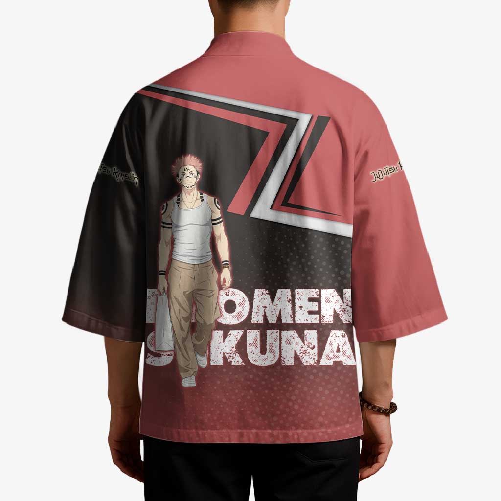 Ryomen Sukuna Kimono Grunge Anime Poster Style