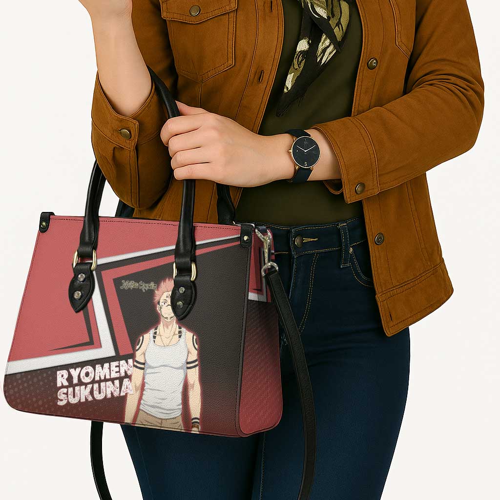 Ryomen Sukuna Leather Bag Grunge Anime Poster Style
