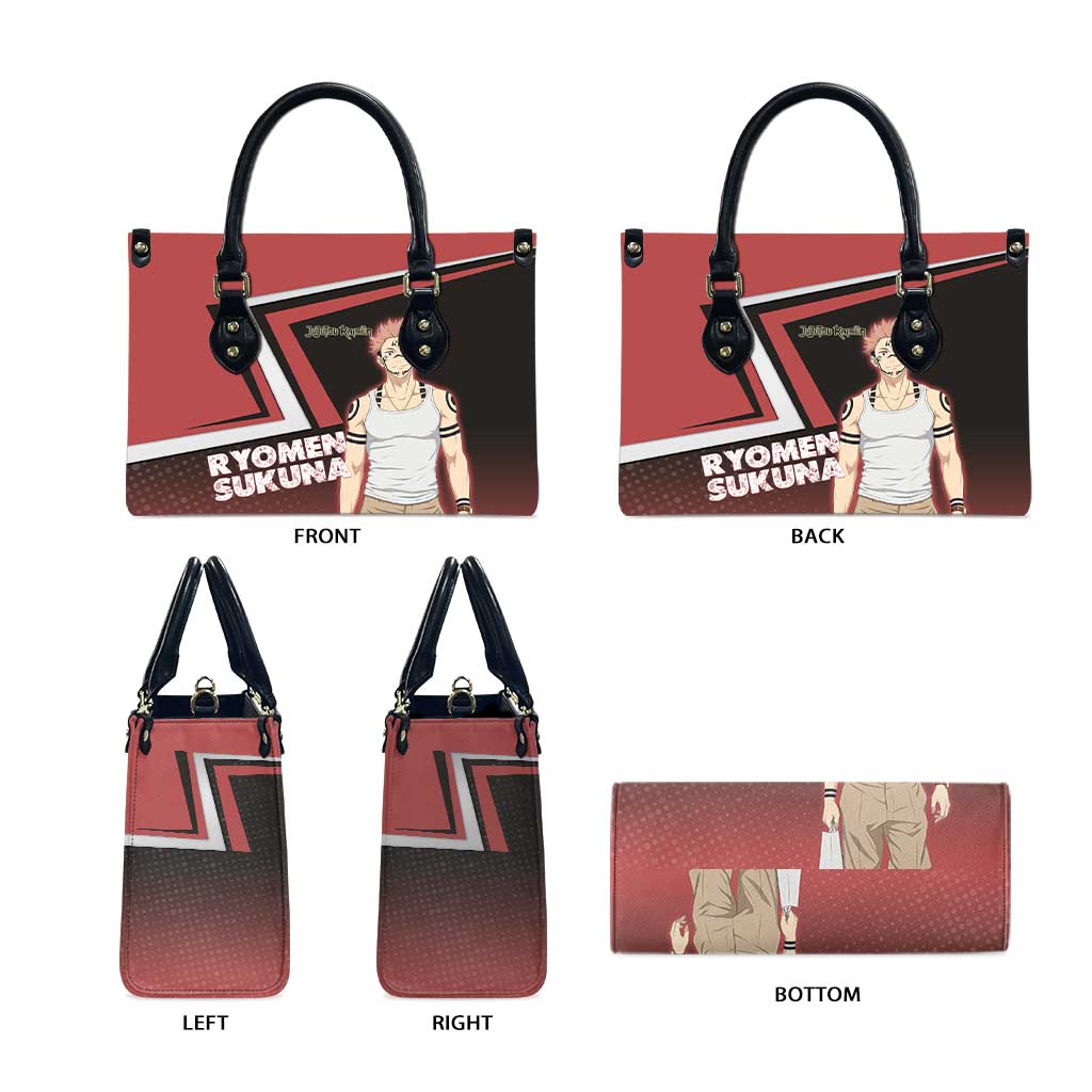 Ryomen Sukuna Leather Bag Grunge Anime Poster Style