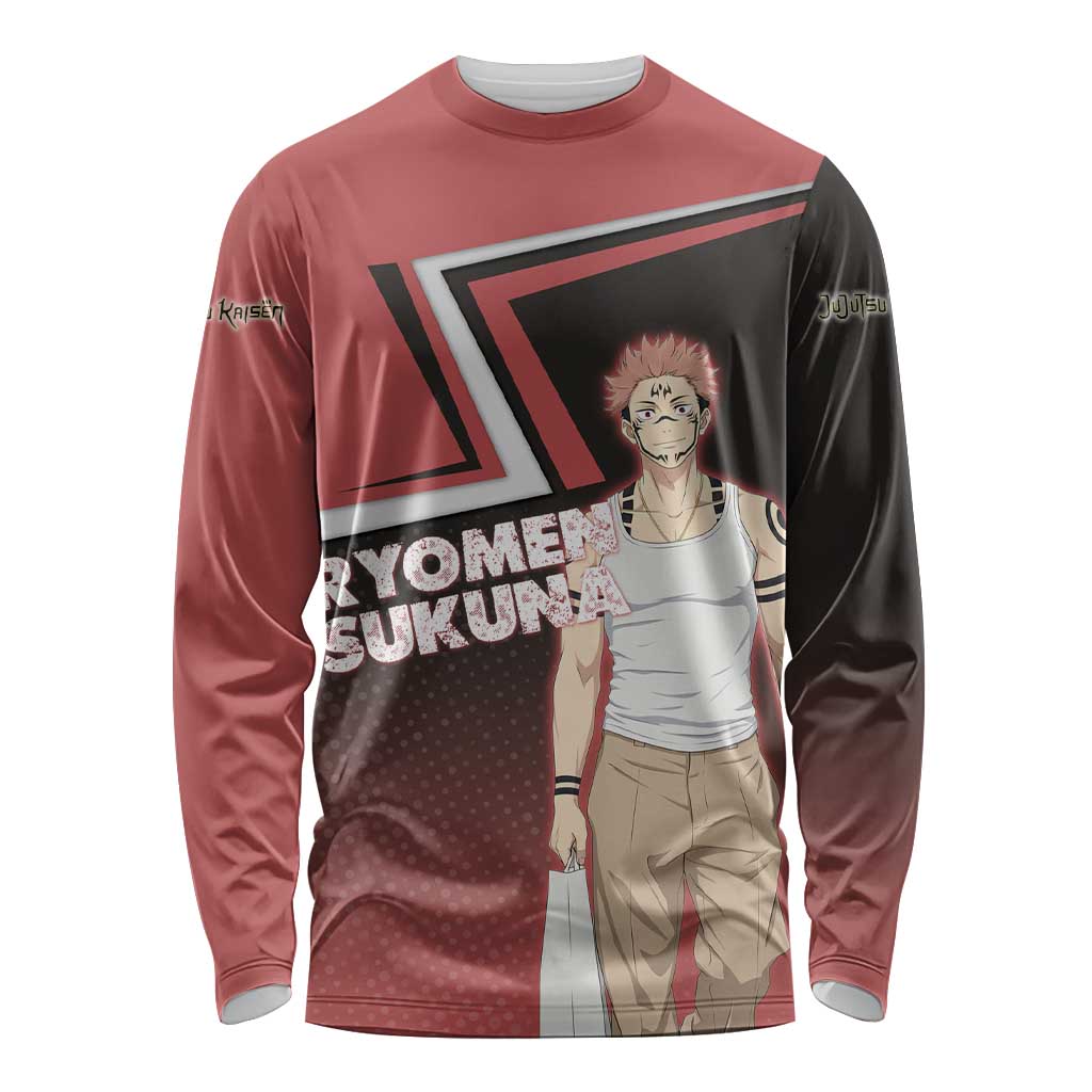 Ryomen Sukuna Long Sleeve Shirt Grunge Anime Poster Style