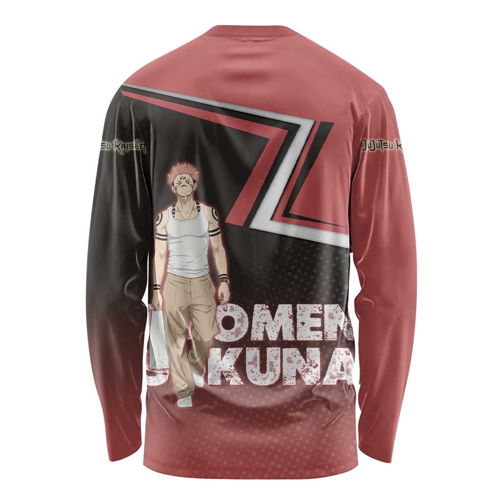 Ryomen Sukuna Long Sleeve Shirt Grunge Anime Poster Style