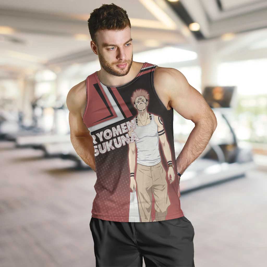 Ryomen Sukuna Men Tank Top Grunge Anime Poster Style