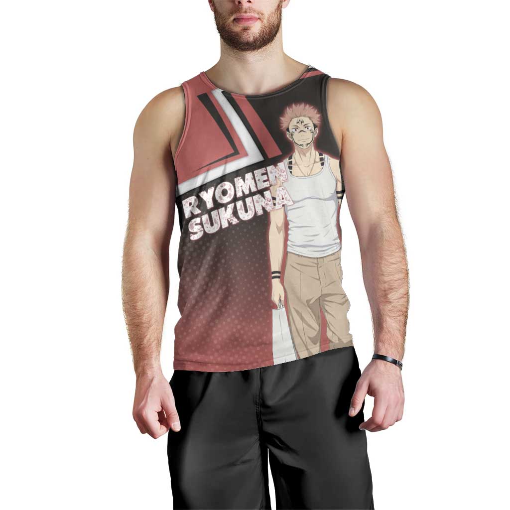 Ryomen Sukuna Men Tank Top Grunge Anime Poster Style