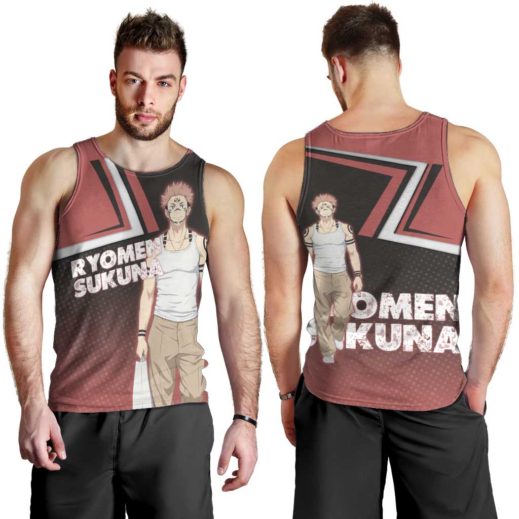 Ryomen Sukuna Men Tank Top Grunge Anime Poster Style