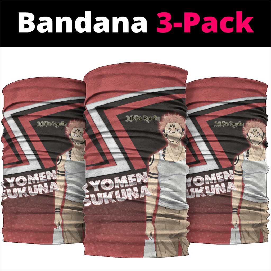 Ryomen Sukuna Neck Gaiter Grunge Anime Poster Style