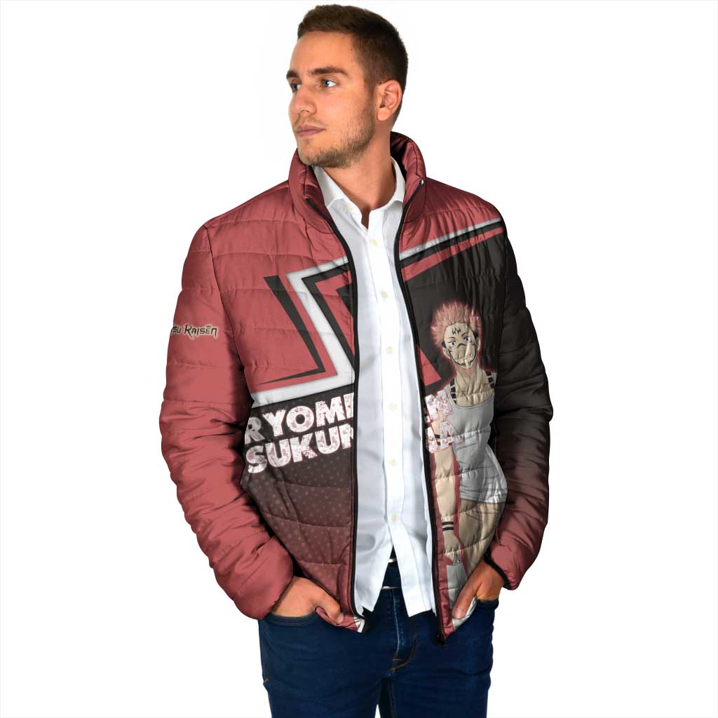 Ryomen Sukuna Padded Jacket Grunge Anime Poster Style
