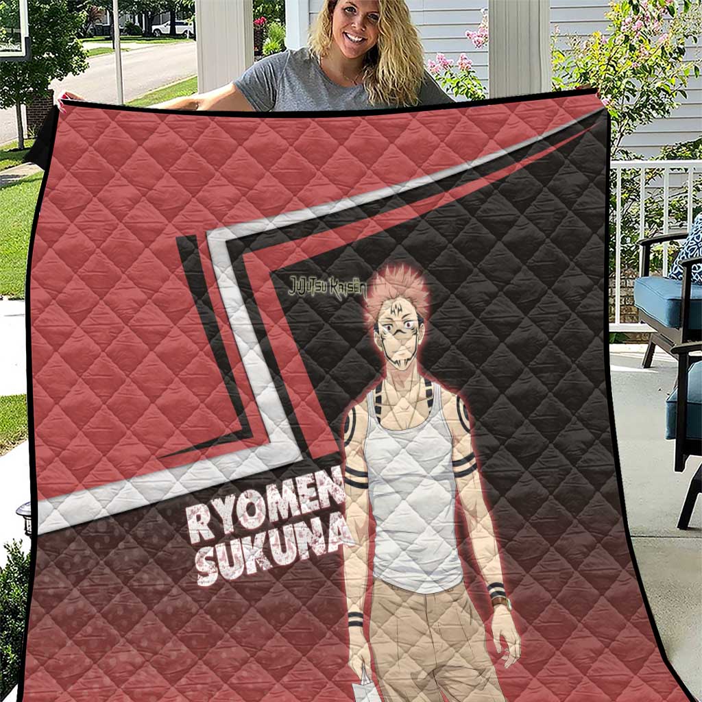 Ryomen Sukuna Quilt Grunge Anime Poster Style