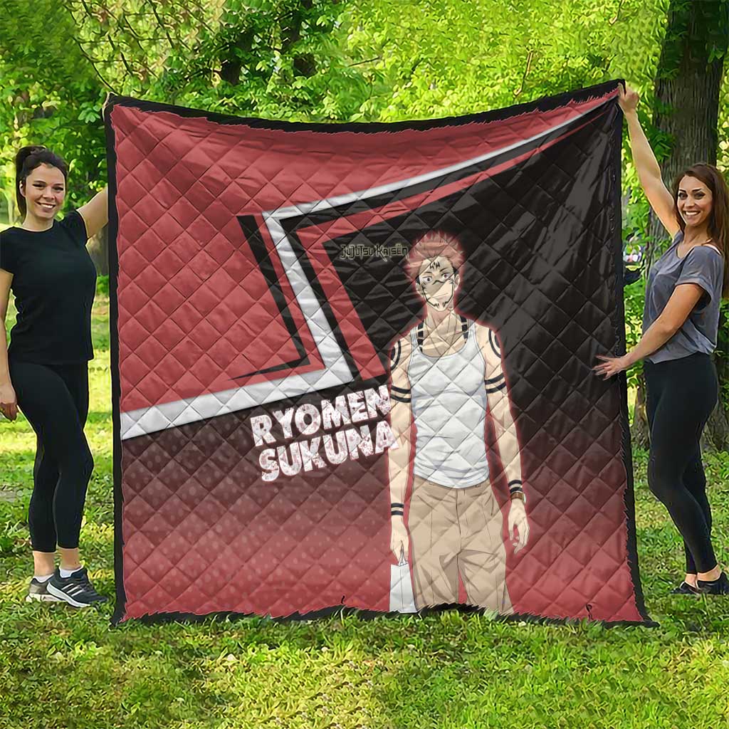 Ryomen Sukuna Quilt Grunge Anime Poster Style