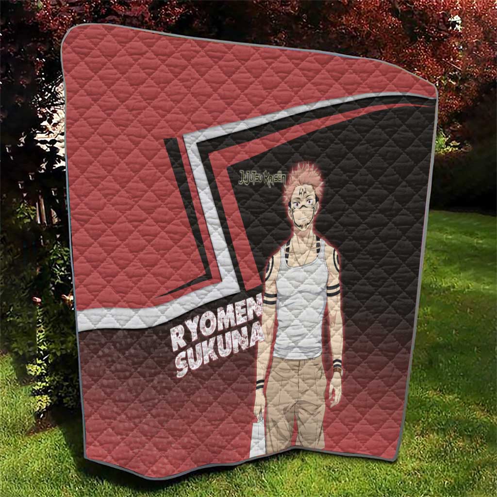 Ryomen Sukuna Quilt Grunge Anime Poster Style