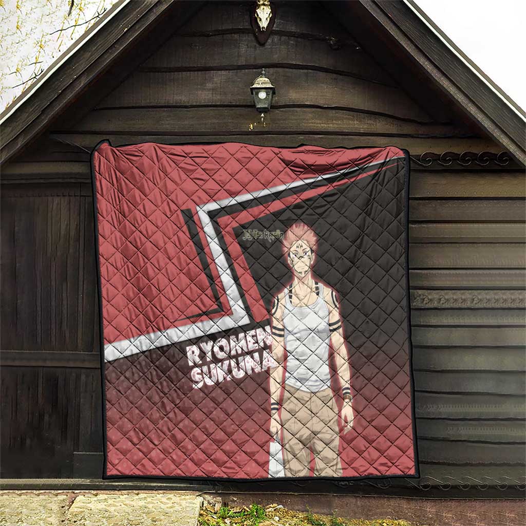 Ryomen Sukuna Quilt Grunge Anime Poster Style