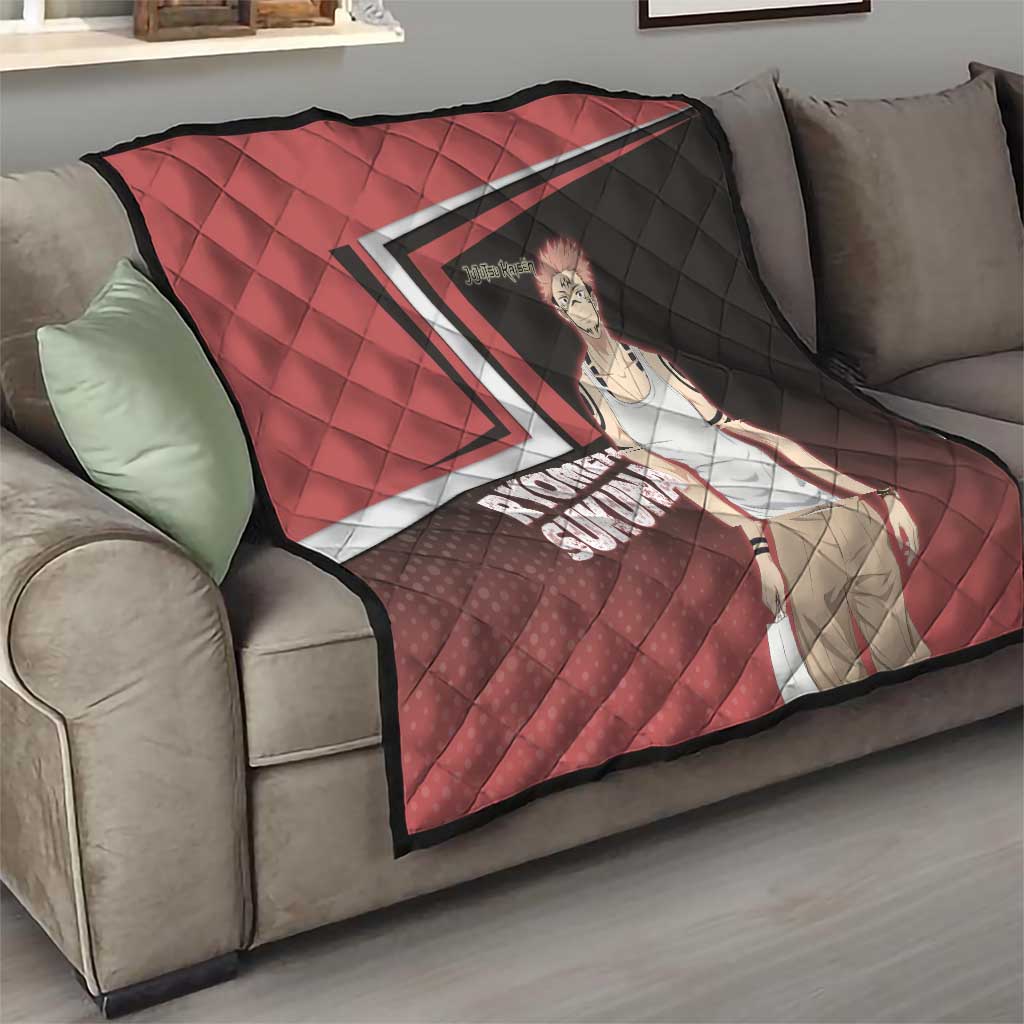 Ryomen Sukuna Quilt Grunge Anime Poster Style