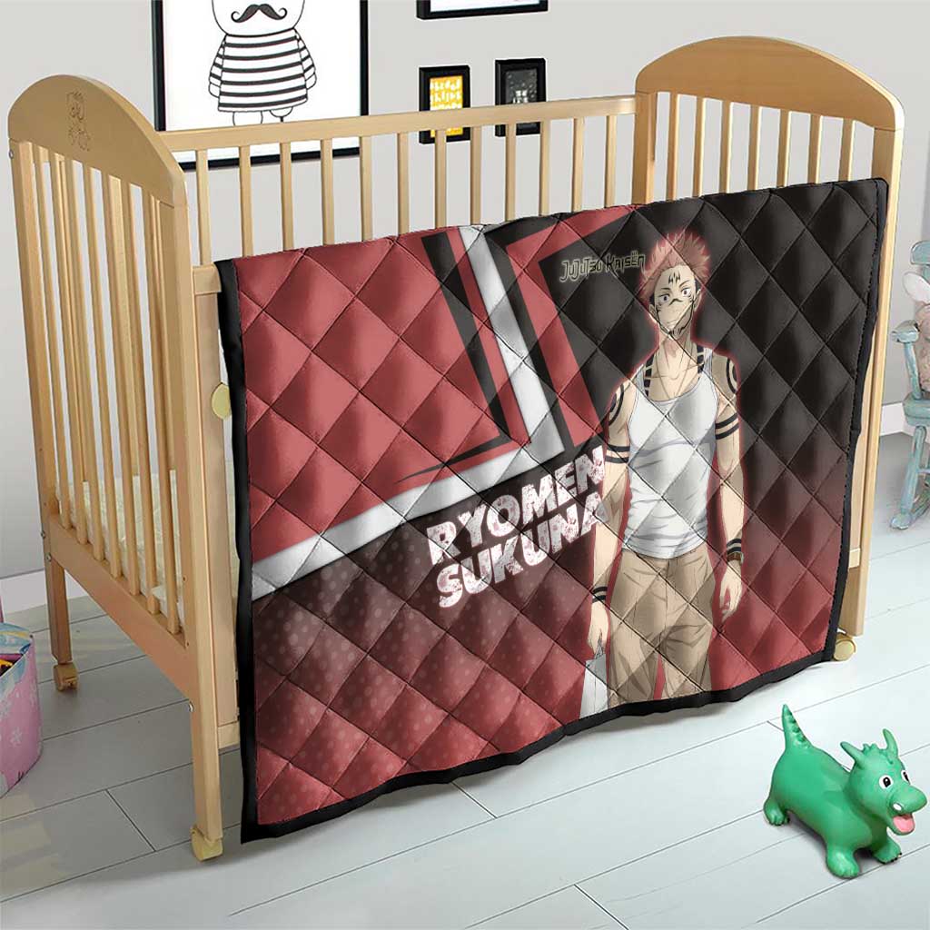 Ryomen Sukuna Quilt Grunge Anime Poster Style
