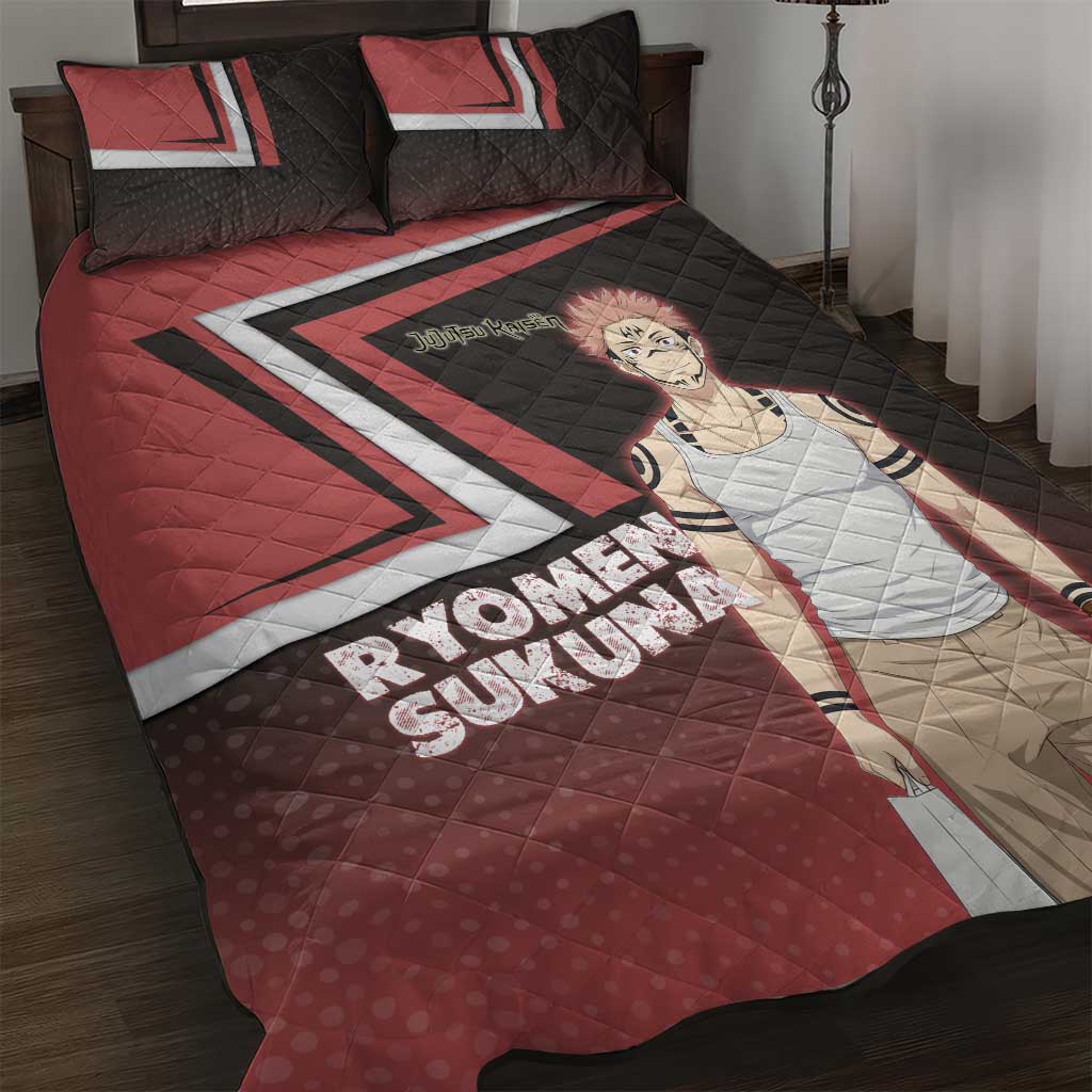 Ryomen Sukuna Quilt Bed Set Grunge Anime Poster Style