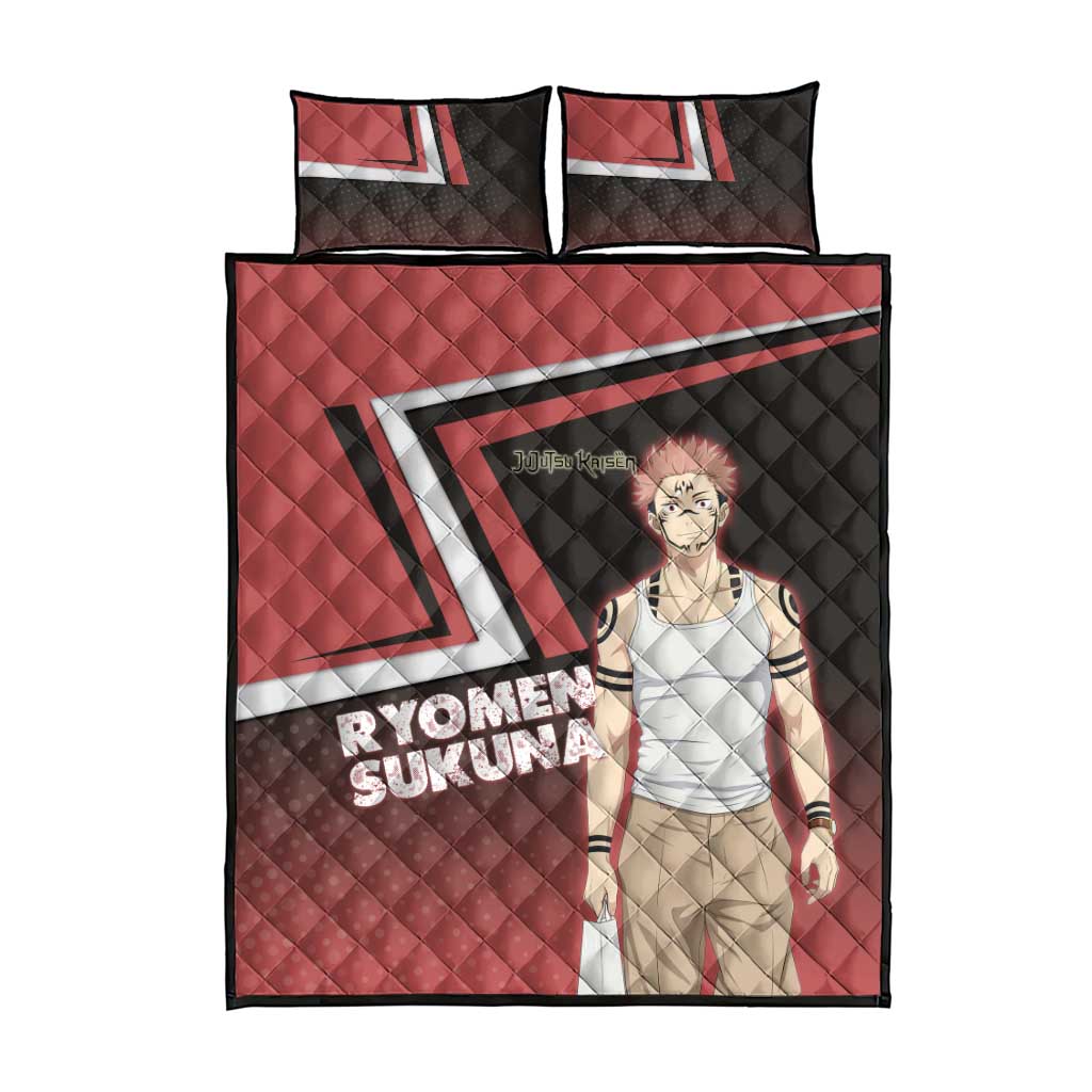 Ryomen Sukuna Quilt Bed Set Grunge Anime Poster Style