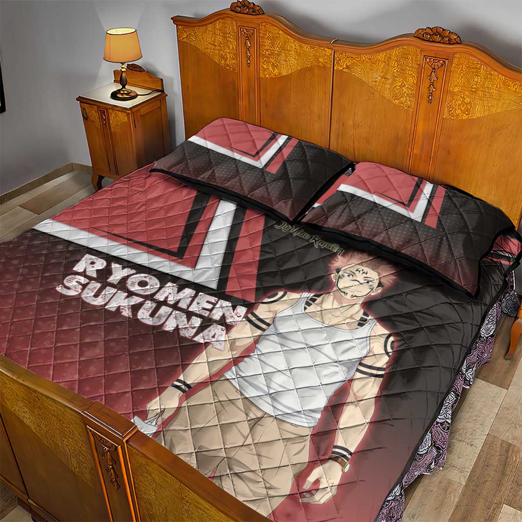 Ryomen Sukuna Quilt Bed Set Grunge Anime Poster Style