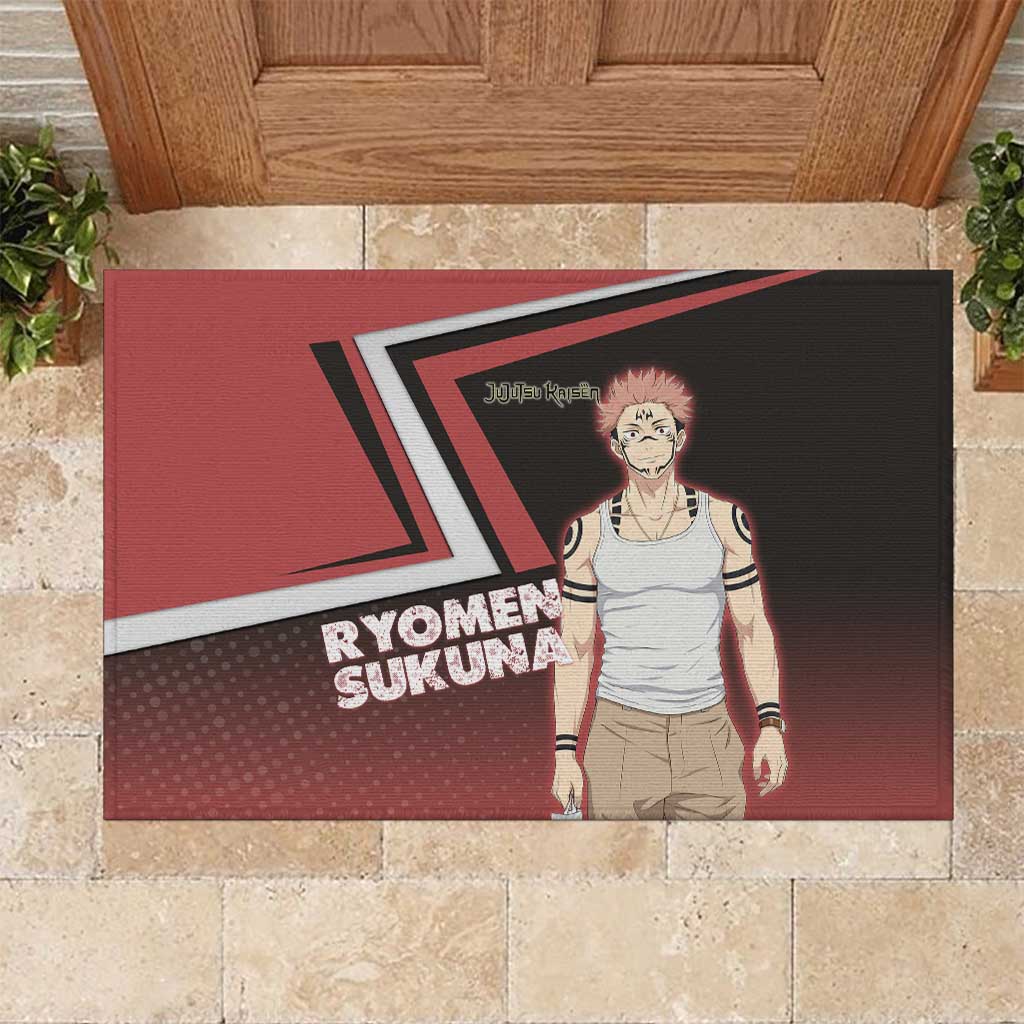 Ryomen Sukuna Rubber Doormat Grunge Anime Poster Style