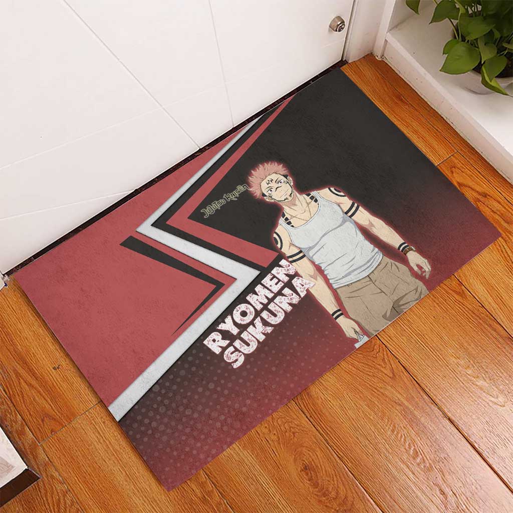 Ryomen Sukuna Rubber Doormat Grunge Anime Poster Style