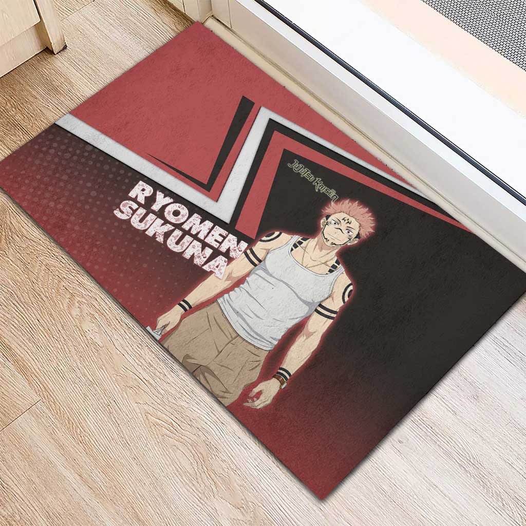 Ryomen Sukuna Rubber Doormat Grunge Anime Poster Style