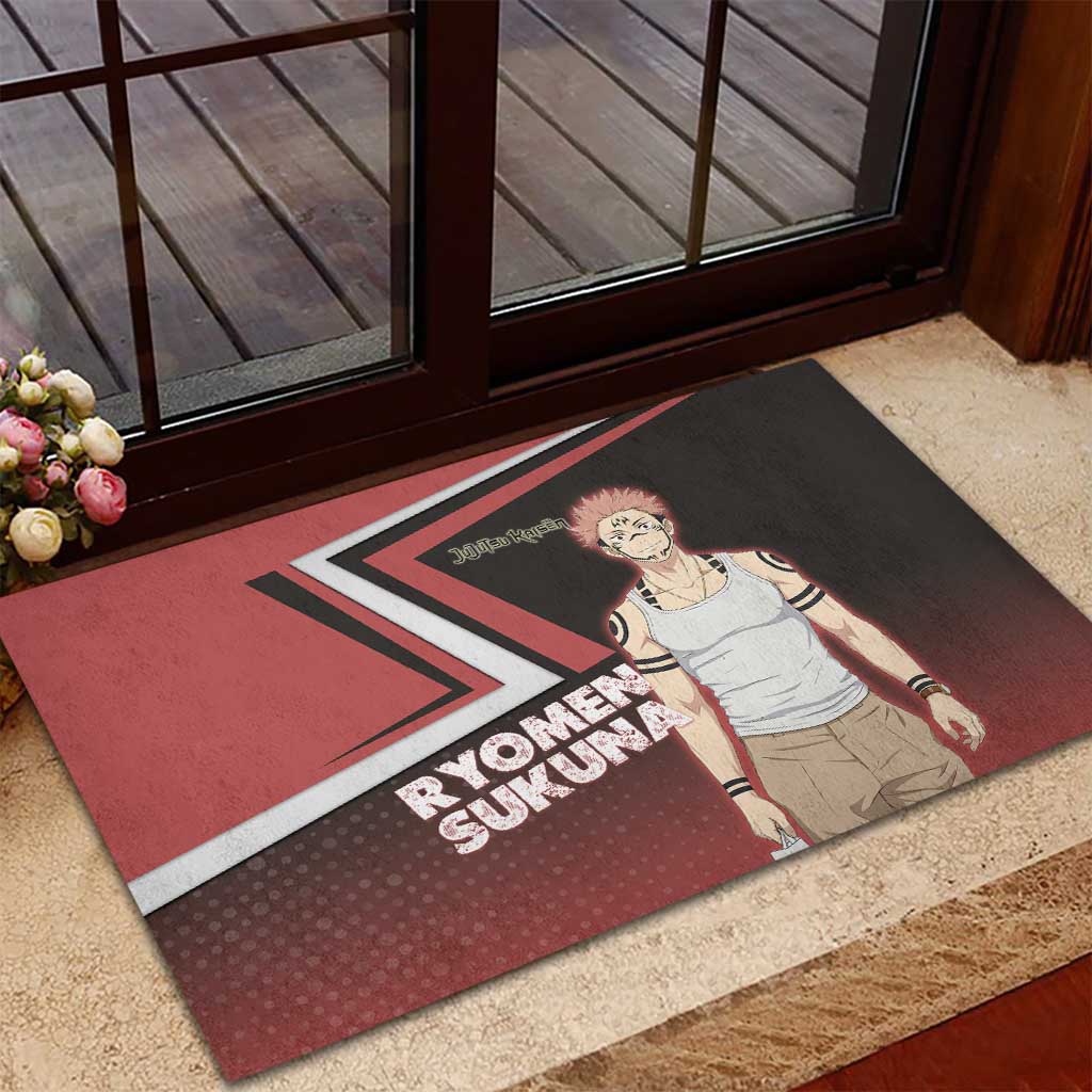 Ryomen Sukuna Rubber Doormat Grunge Anime Poster Style