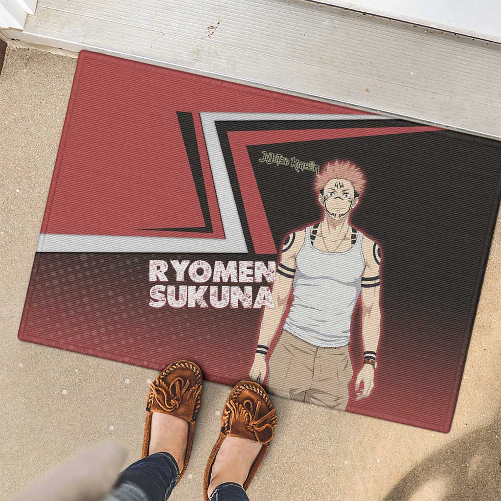 Ryomen Sukuna Rubber Doormat Grunge Anime Poster Style