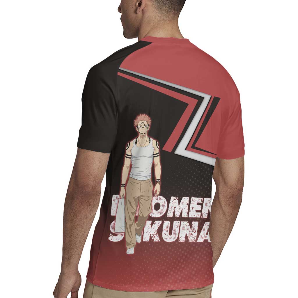 Ryomen Sukuna Rugby Jersey Grunge Anime Poster Style