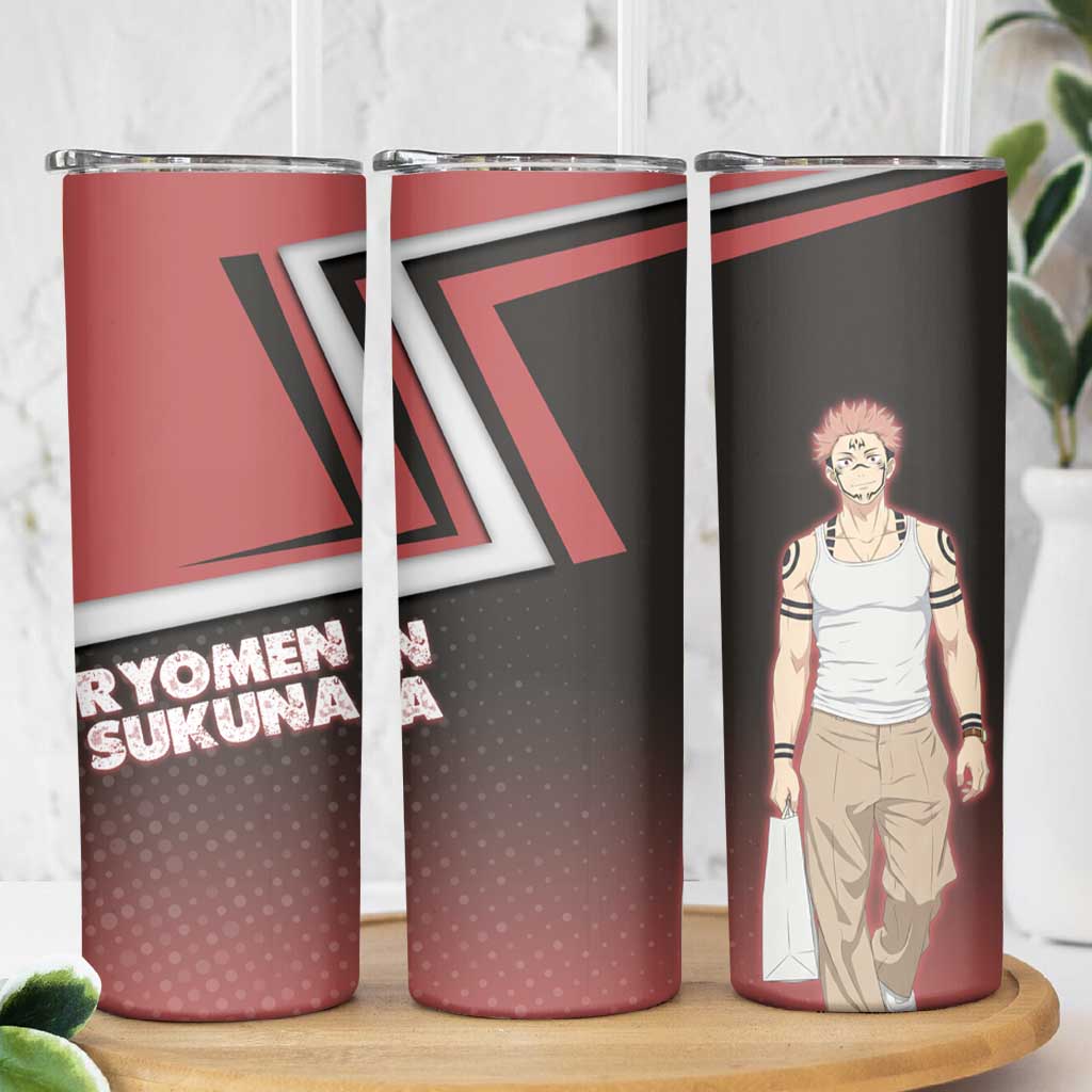 Ryomen Sukuna Skinny Tumbler Grunge Anime Poster Style