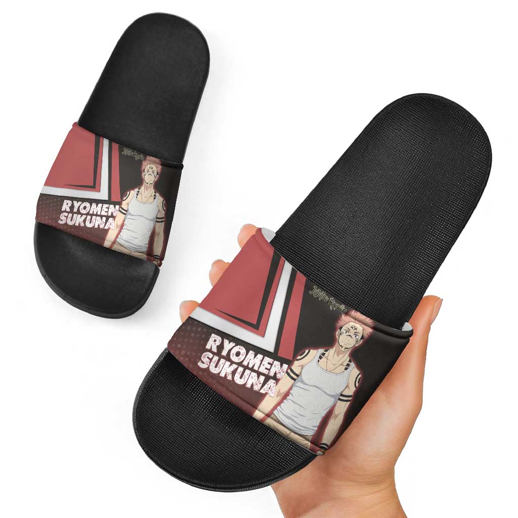 Ryomen Sukuna Slide Sandals Grunge Anime Poster Style