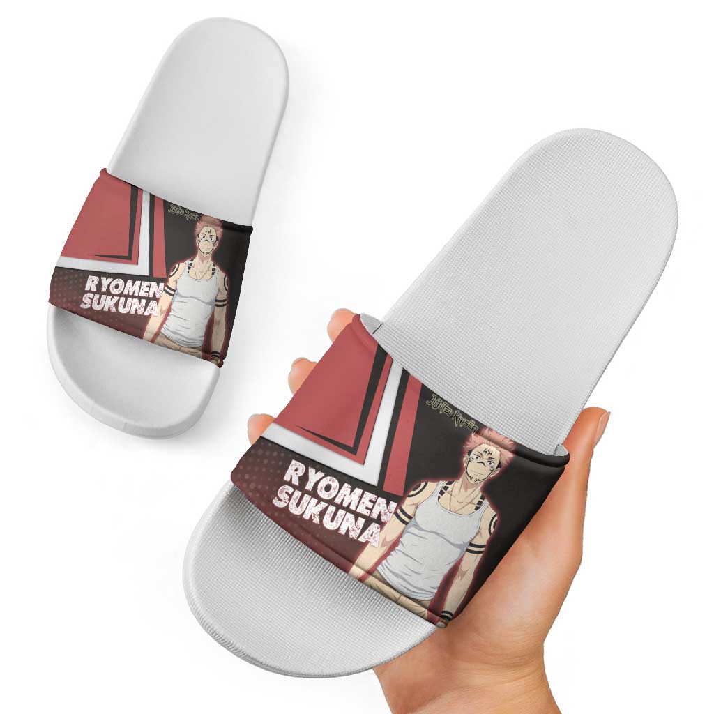 Ryomen Sukuna Slide Sandals Grunge Anime Poster Style