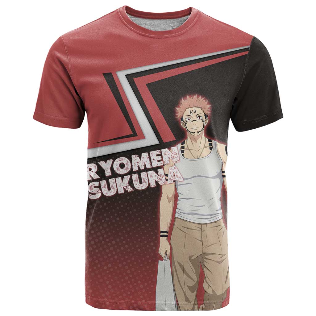 Ryomen Sukuna T Shirt Grunge Anime Poster Style