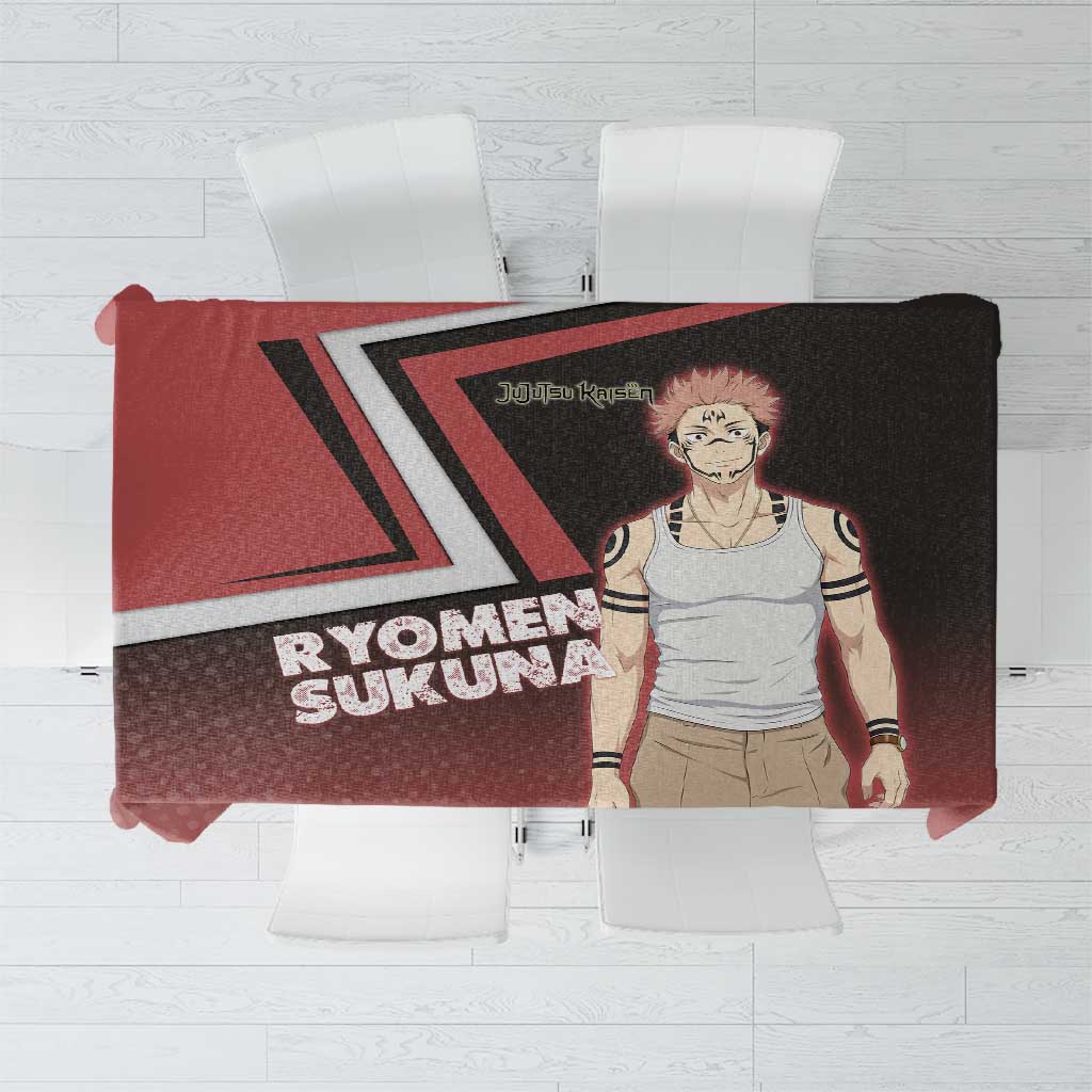 Ryomen Sukuna Tablecloth Grunge Anime Poster Style