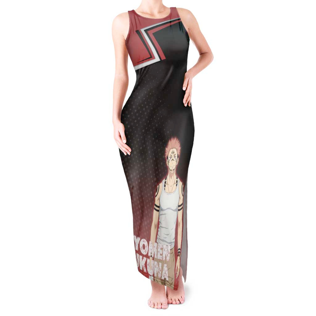 Ryomen Sukuna Tank Maxi Dress Grunge Anime Poster Style