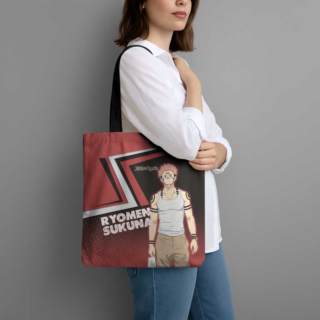Ryomen Sukuna Tote Bag Grunge Anime Poster Style