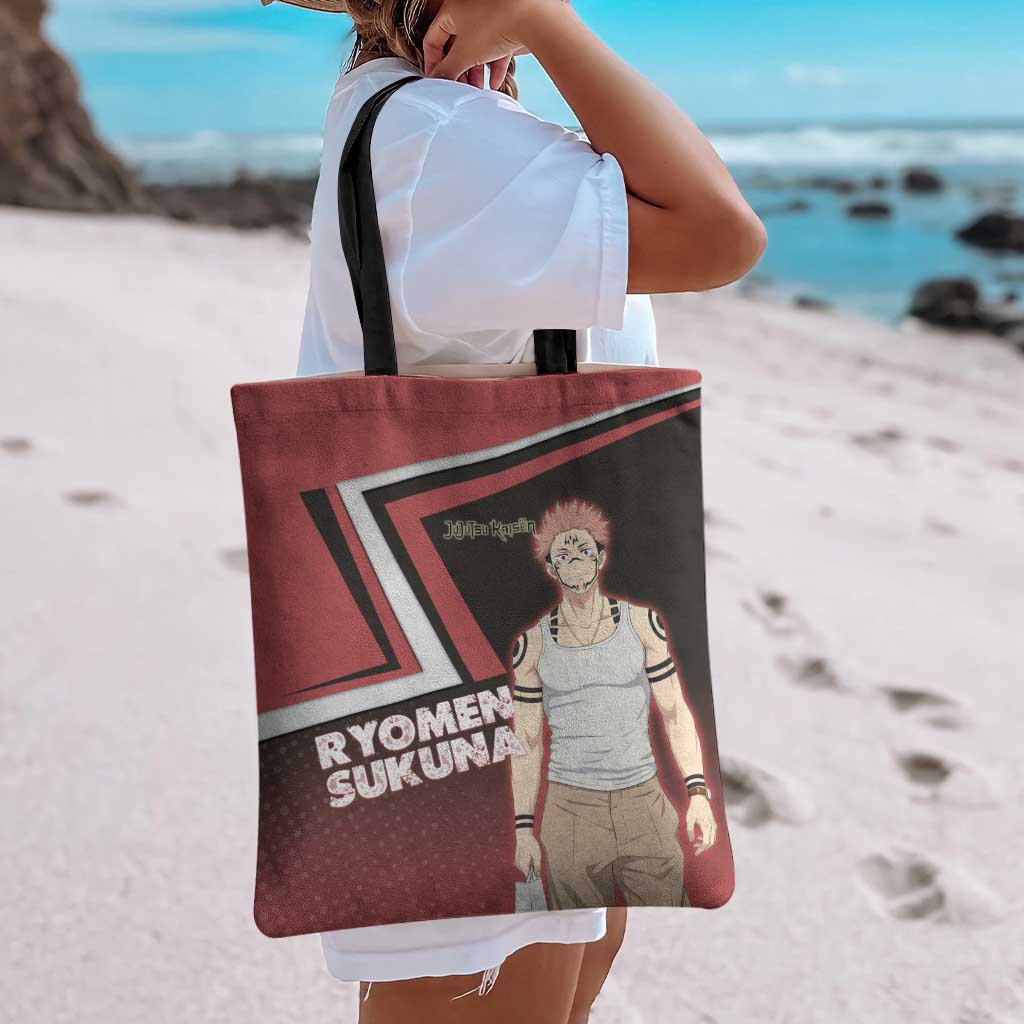 Ryomen Sukuna Tote Bag Grunge Anime Poster Style